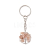 Natural Moonstone and Natural Sunstone Keychains KEYC-JKC00754-02-4