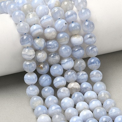 Grade A Natural Blue Lace Agate Beads Strands G-F222-29-8mm-1-1