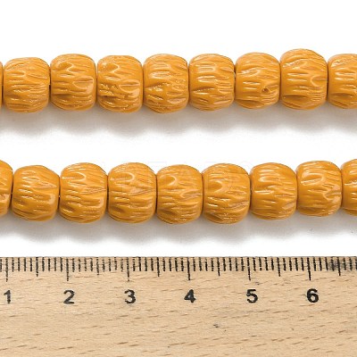 Synthetic Coral Dyed Carved Beads BSHE-H114-01D-1