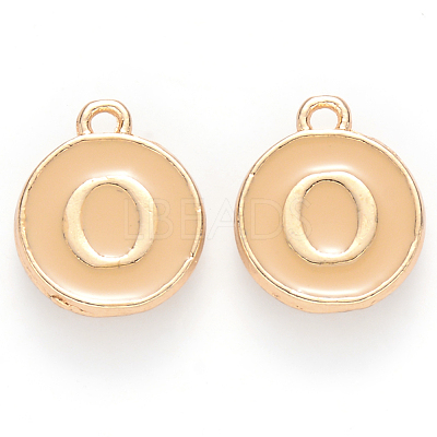 Golden Plated Alloy Enamel Charms ENAM-S118-06O-1