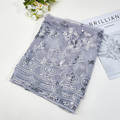 Detachable Polyester Bridal Lace Shawls AJEW-WH0696-305A-1