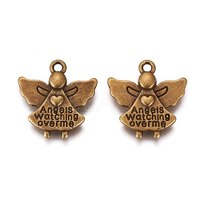 Tibetan Style Alloy Pendants TIBEP-4643-AB-FF-1
