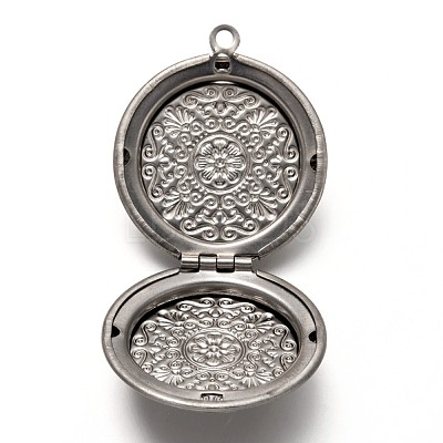 Tarnish Resistant 316 Stainless Steel Locket Pendants X-STAS-P268-10P-1