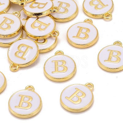 Golden Plated Alloy Charms LS-ENAM-S118-01B-1