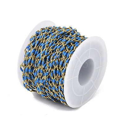 Ion Plating(IP) 304 Stainless Steel Dapped Chains AJEW-Q150-09G-01-1