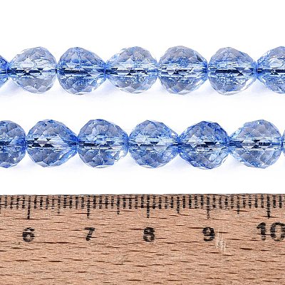 Crackle Transparent Glass Beads Strands GLAA-N068-04A-02-1