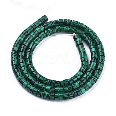 Synthetic Malachite Beads Strands G-F631-A39-1