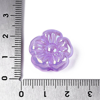 UV Plating Opaque Acrylic Beads OACR-N161-08F-1