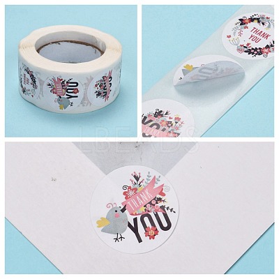 1 Inch Thank You Roll Stickers DIY-E023-07C-1
