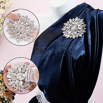 2Pcs Glass Hotfix Rhinestone DIY-GF0013-36B-1