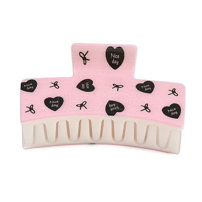 Plastic Printed Claw Hair Clips PHAR-K007-03C-1