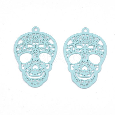 430 Stainless Steel Filigree Pendants X-STAS-S108-23C-1