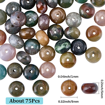 1 Strand Natural Indian Agate Beads Strands G-SC0003-77-1
