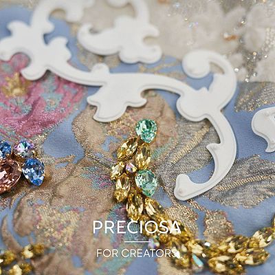 Preciosa&reg MAXIMA Crystal Sew-On Cups Y-PRC-SE10-60010-S-1