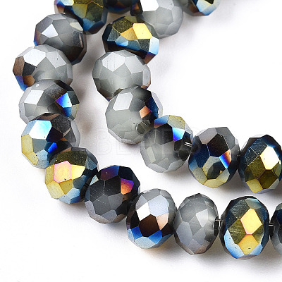 Electroplate Glass Beads Strands EGLA-A034-J6mm-S06-A-1