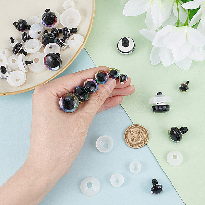 24 Sets 6 Style Plastic Doll Eyes DOLL-PH0001-24-1
