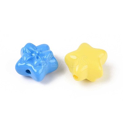 Baking Paint Opaque Acrylic Beads OACR-N142-11-1