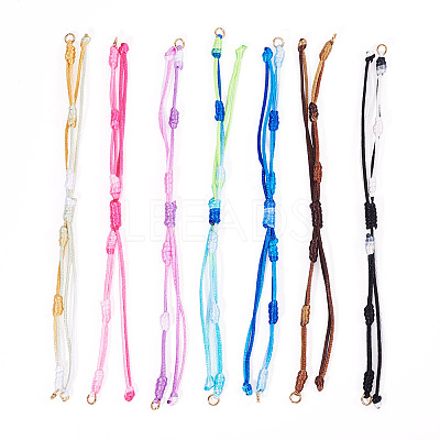 14Pcs 7 Colors Segment Dyed Nylon Braided Cord Bracelet Makings AJEW-TAC00014-1