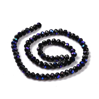 Electroplate Opaque Solid Color Glass Beads Strands EGLA-A034-P10mm-L01-1