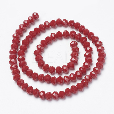 Opaque Solid Color Glass Beads Strands X-EGLA-A034-P6mm-D02-1