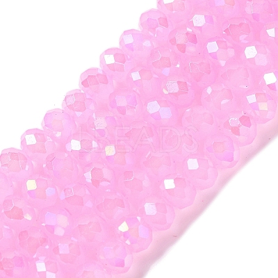 Baking Electroplate Glass Beads Strands LS-DGLA-A039-J6MM-B09-1