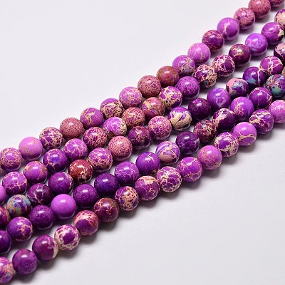 Natural Imperial Jasper Beads Strands G-I122-4mm-07-1