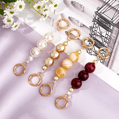 ABS Pearl Beads Bag Extender Chains AJEW-CA0001-20-1