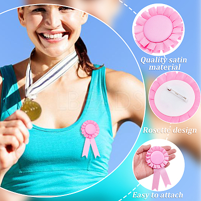 20Pcs Polyester Ribbon Brooches JEWB-CP0001-56A-1
