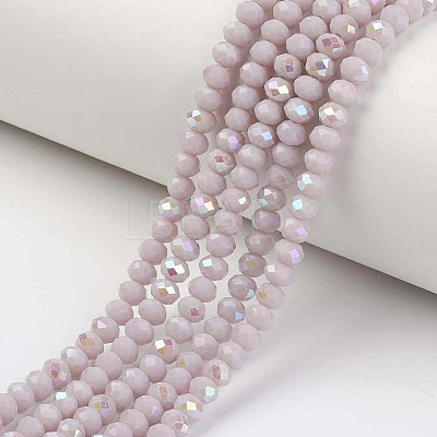 Electroplate Opaque Solid Color Glass Beads Strands LS-EGLA-A034-P8mm-L08-1