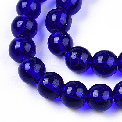 Transparent Glass Beads Strands X-GLAA-T032-T8mm-15-1