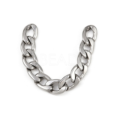Tarnish Resistant Men's Jewelry Making 304 Stainless Steel Cuban Link Chains CHS-A003M-1.8NK-1