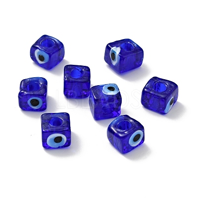 Handmade Evil Eye Lampwork European Beads LAMP-G143-06E-1