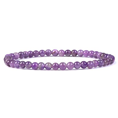 4MM Natural Amethyst Stretch Bracelets RP2095-10-1