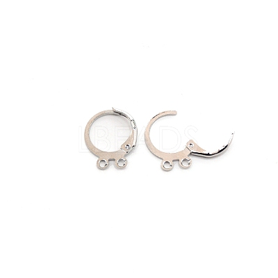 Brass Huggie Hoop Earring Findings KK-TAC0008-08P-1