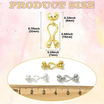 6Pcs 3 Colors Zinc Alloy S-Hook Clasps FIND-CJ0005-10-1