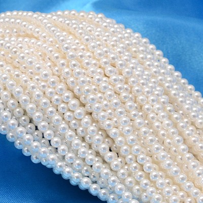 Round Shell Pearl Bead Strands BSHE-L011-2.5mm-A013-1