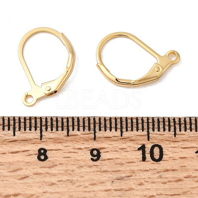 Brass Leverback Earring Findings KK-P340-20A-G-1