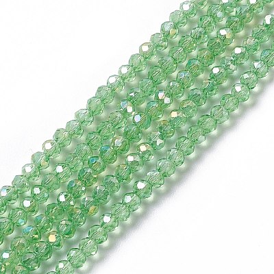 Electroplate Glass Beads Strands LS-EGLA-R048-2mm-10-1