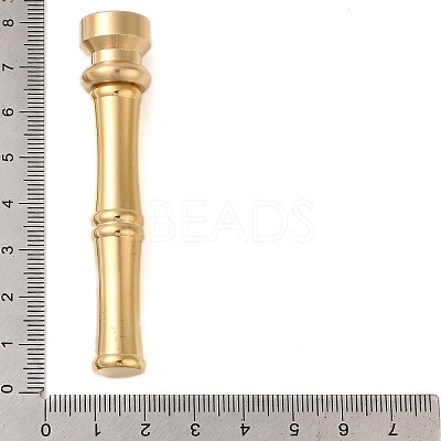Golden Tone Brass Wax Seal Stamp Head with Bamboo Stick Shaped Handle LS-STAM-K001-05G-G-1