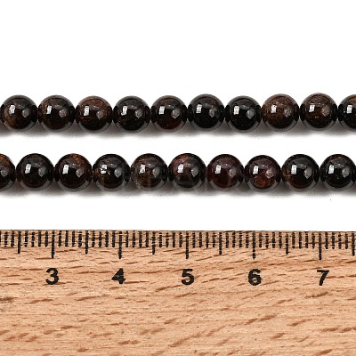 Natural Garnet Gemstone Bead Strands G-R263-6mm-1