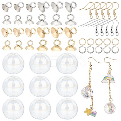 DIY Glass Ball Bottle Drop Earring Making Finding Kit DIY-UN0003-15-1