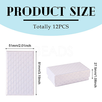 Rhombus Textured Cardboard Gift Storage Boxes LS-CON-TAC0010-03C-01-1