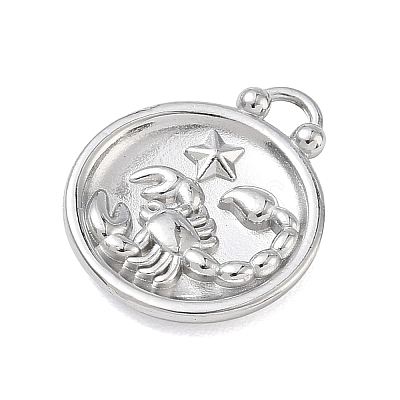 12 Constellations 304 Stainless Steel Pendants STAS-F354-01P-08-1