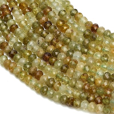 Natural Green Garnet Beads Strands GG-CBA77FB-C01-01-1