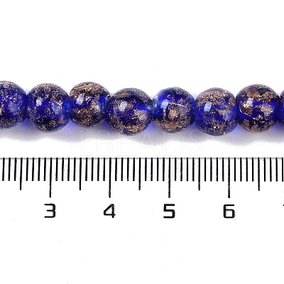 Handmade Gold Sand Lampwork Beads LAMP-Z009-01P-1