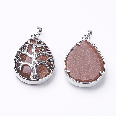 Synthetic Goldstone Pendants G-E421-05P-1