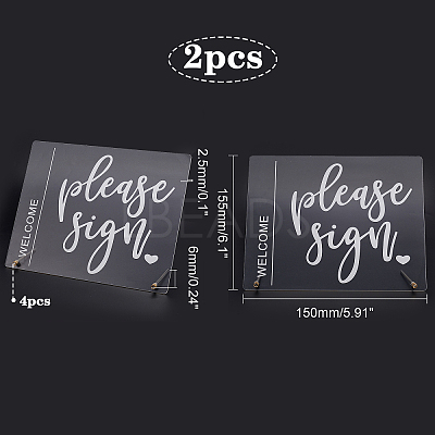 2Pcs Custom Word Acrylic Display Holder AJEW-FH0001-77-1