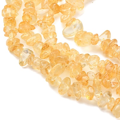 Chip Natural Citrine Beads Strands G-N0134-21-1