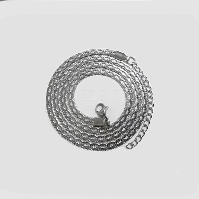 Non-Tarnish 304 Stainless Steel Herringbone Chain Necklaces NJEW-P282-02P-1