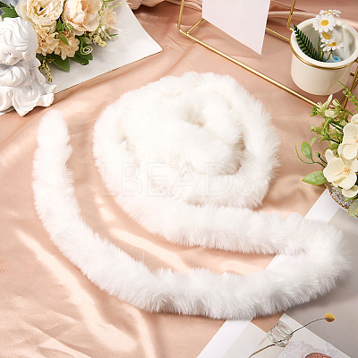 2Pcs Faux Fur Chenille Stick Fabric Roll for Christmas Tree Decor or Wreath Bows Craft FIND-CY0002-09-1